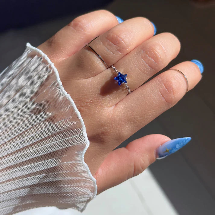 Star Chain – Anello Regolabile a Catena con Stella