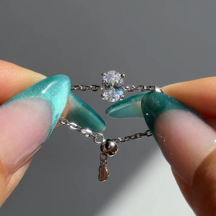 Self Love – Anello Regolabile con Diamante Sintetico