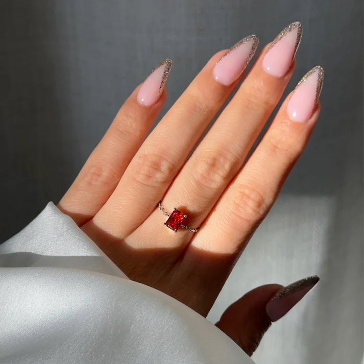 Light Garnet – Anello Self Love con Pietra Granato Chiaro