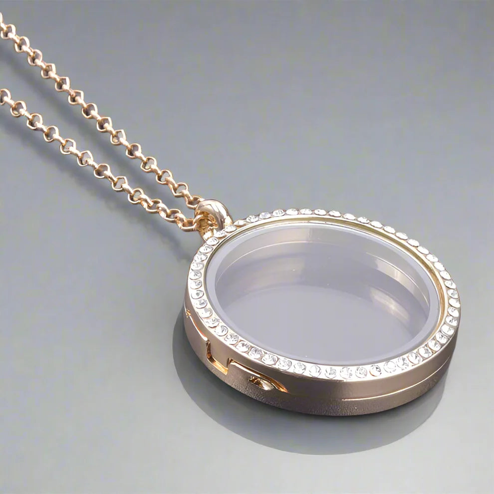 Memory Heart – Collana Medaglione in Vetro Apribile