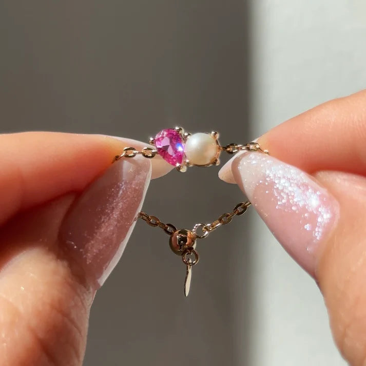 Pink Self Love Chain Ring