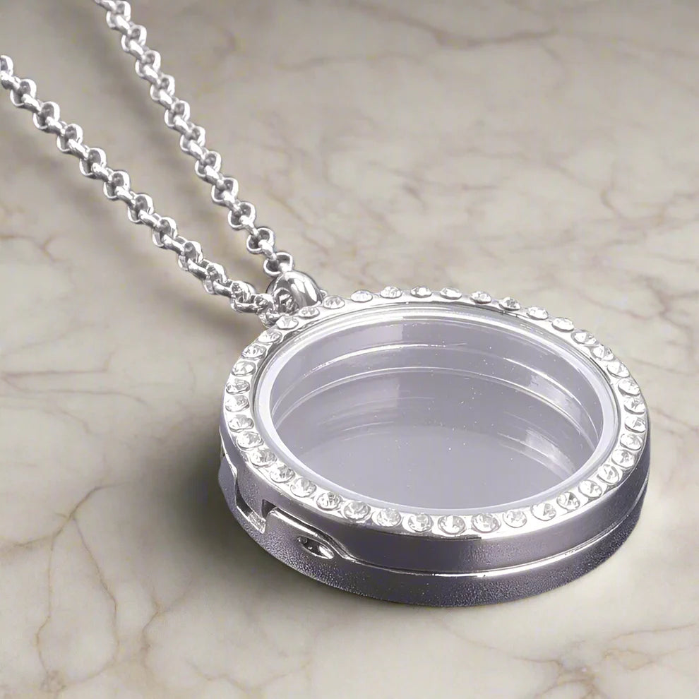 Memory Heart – Collana Medaglione in Vetro Apribile