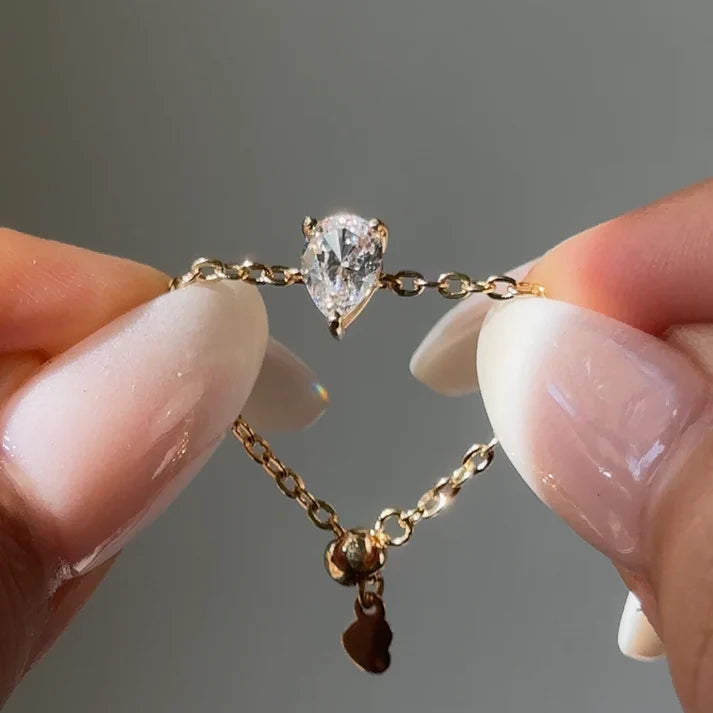 Self Love – Anello Regolabile con Diamante Sintetico