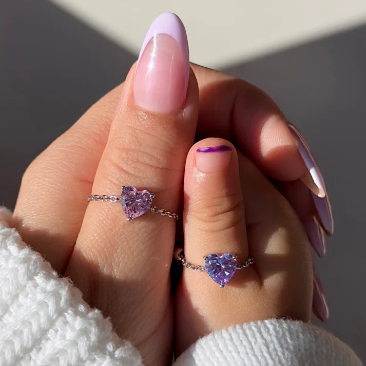 Heart Chain – Anello Catena Regolabile con Cuore Self Love