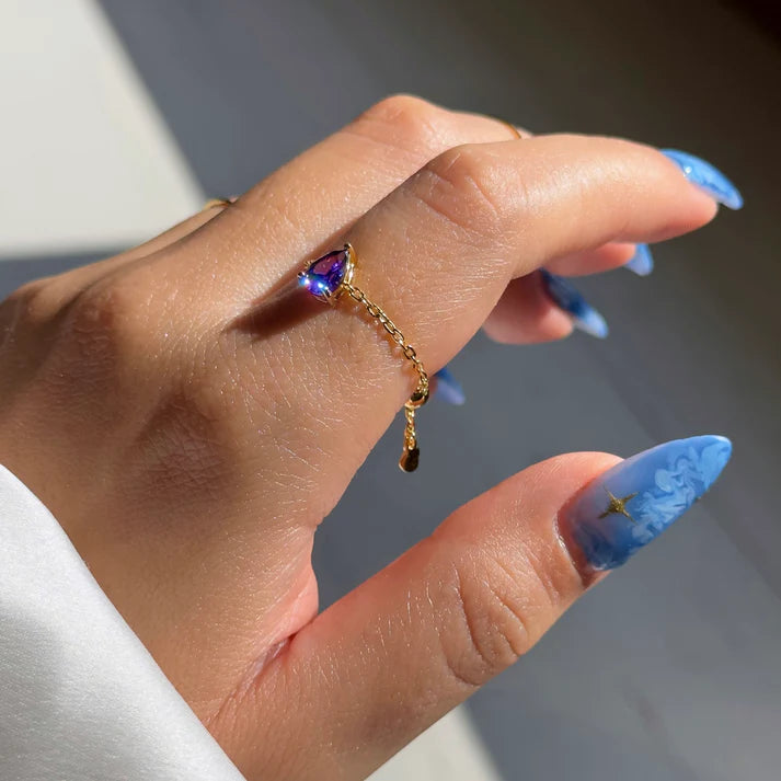 Amethyst Love – Anello Regolabile con Ametista