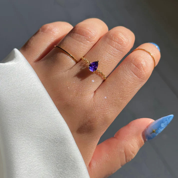 Amethyst Love – Anello Regolabile con Ametista