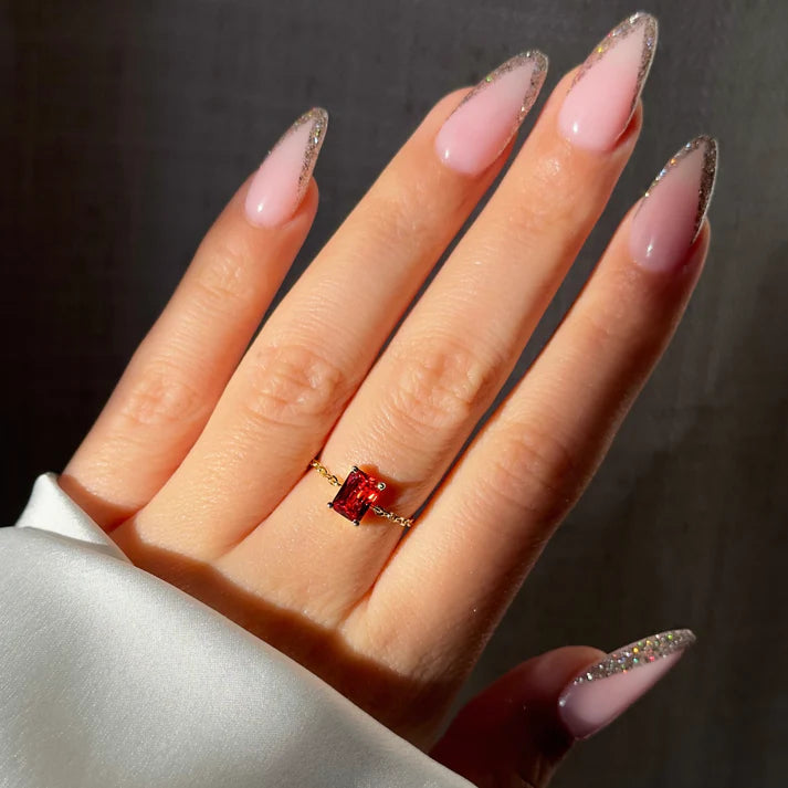 Light Garnet – Anello Self Love con Pietra Granato Chiaro