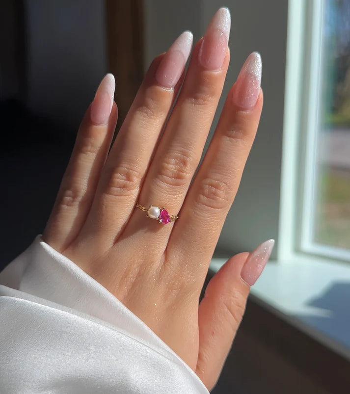 Pink Self Love Chain Ring