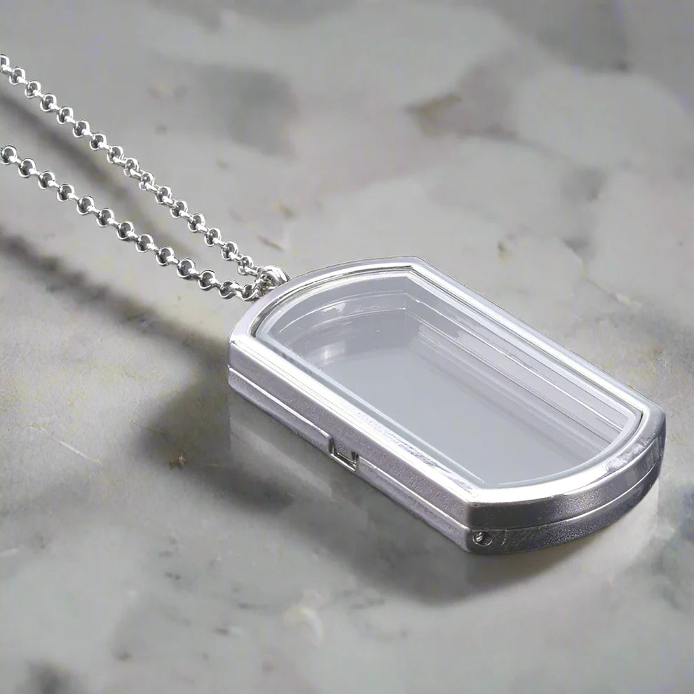 Memory Heart – Collana Medaglione in Vetro Apribile