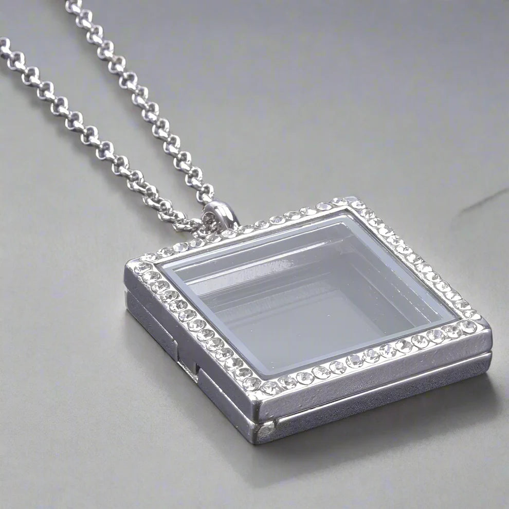 Memory Heart – Collana Medaglione in Vetro Apribile