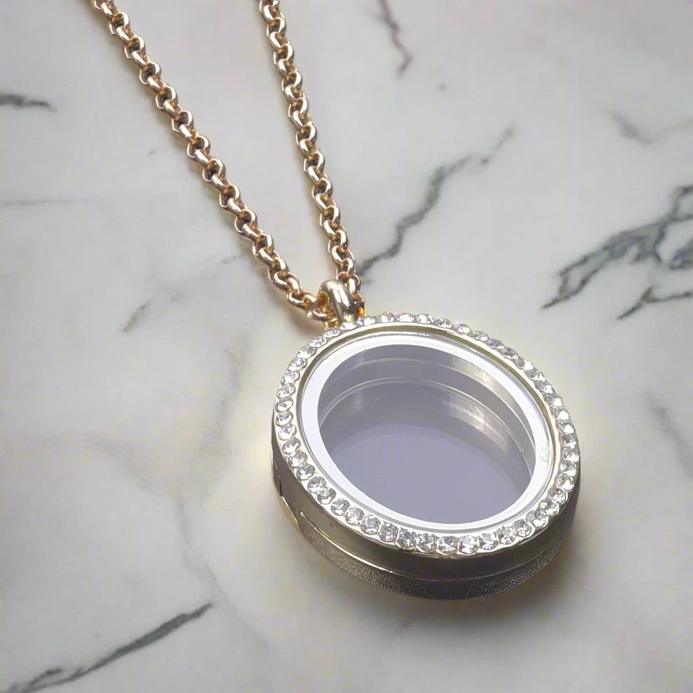 Memory Heart – Collana Medaglione in Vetro Apribile