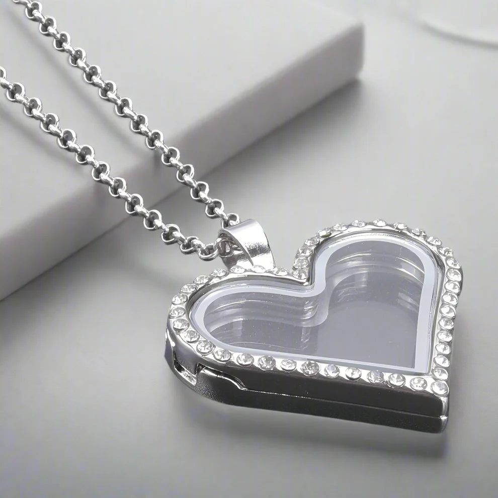 Memory Heart – Collana Medaglione in Vetro Apribile