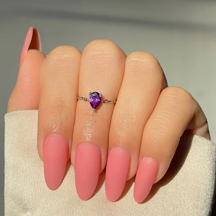 Amethyst Love – Anello Regolabile con Ametista