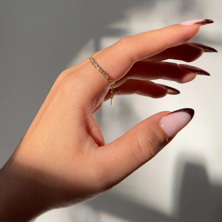 Eternity Ring – Anello Regolabile con Zirconi Brillanti